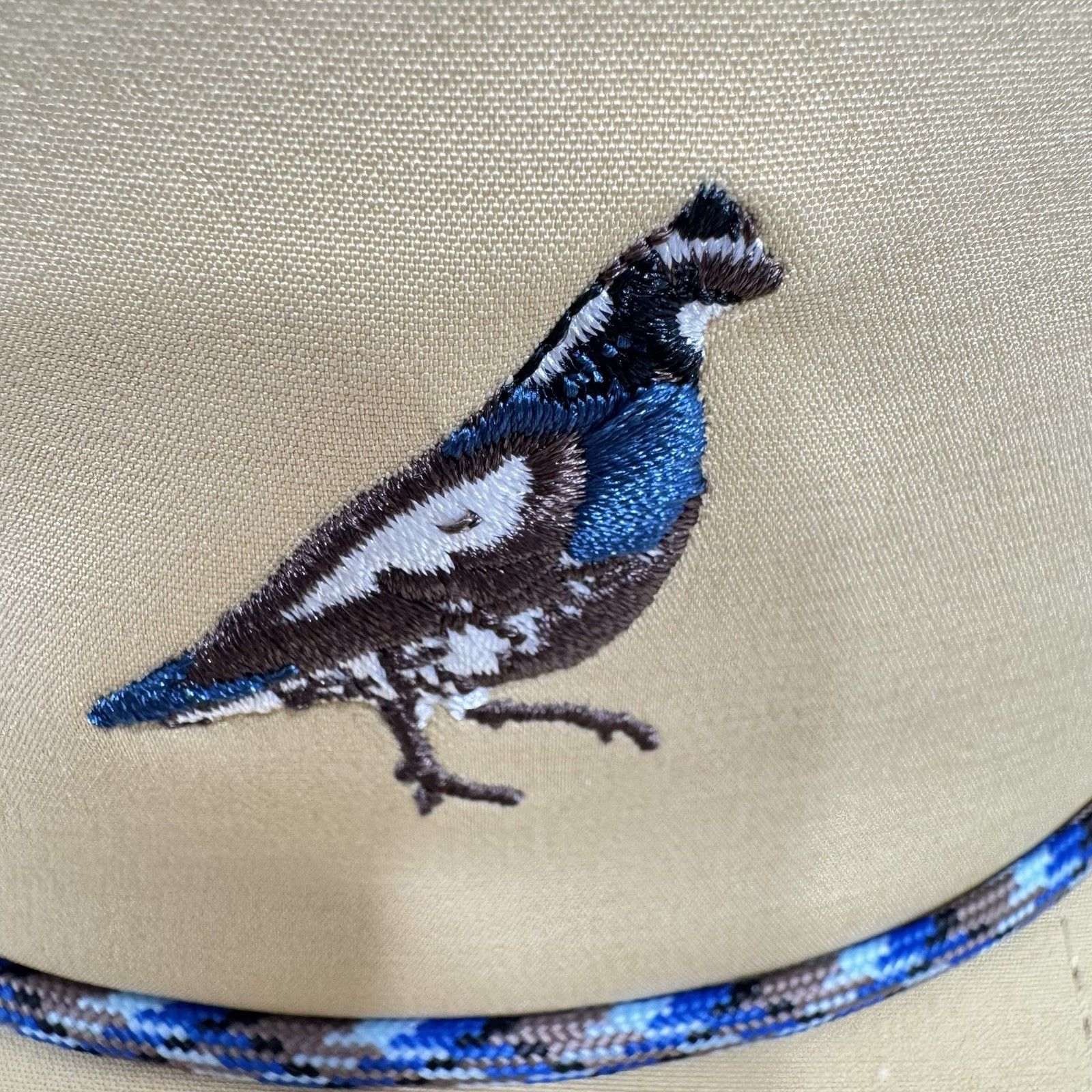Poncho Bird Quail Embroidered Snapback Hat One Size Outdoor Hunting Fishing Nwt — image 3 of 8
